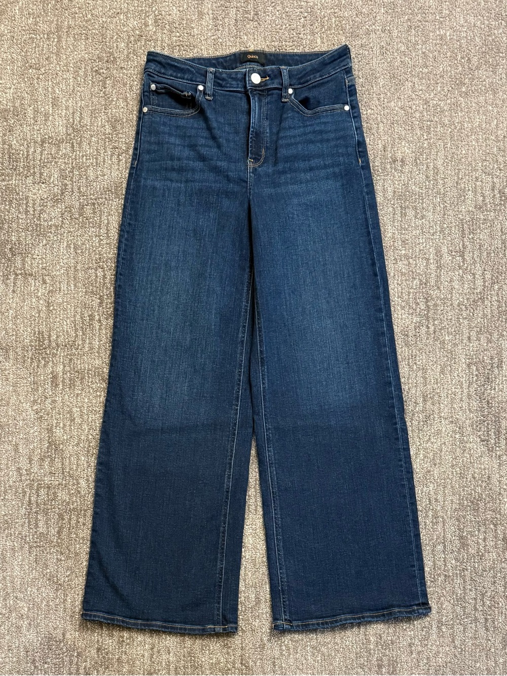 Quince Bella Stretch Wide Leg Jeans 29 Midnight Blue High Rise - Picture 2 of 6
